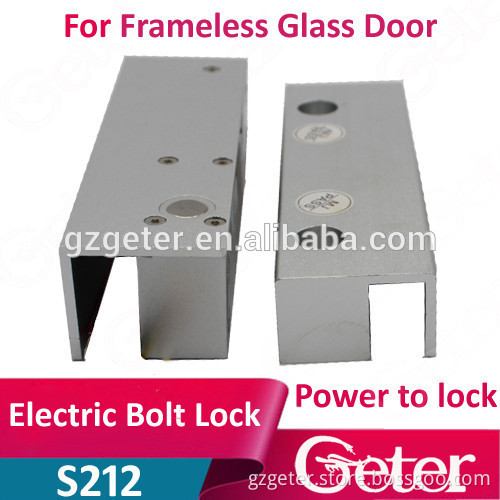 Electric Drop Bolt Door Lock for Frameless Glass Door